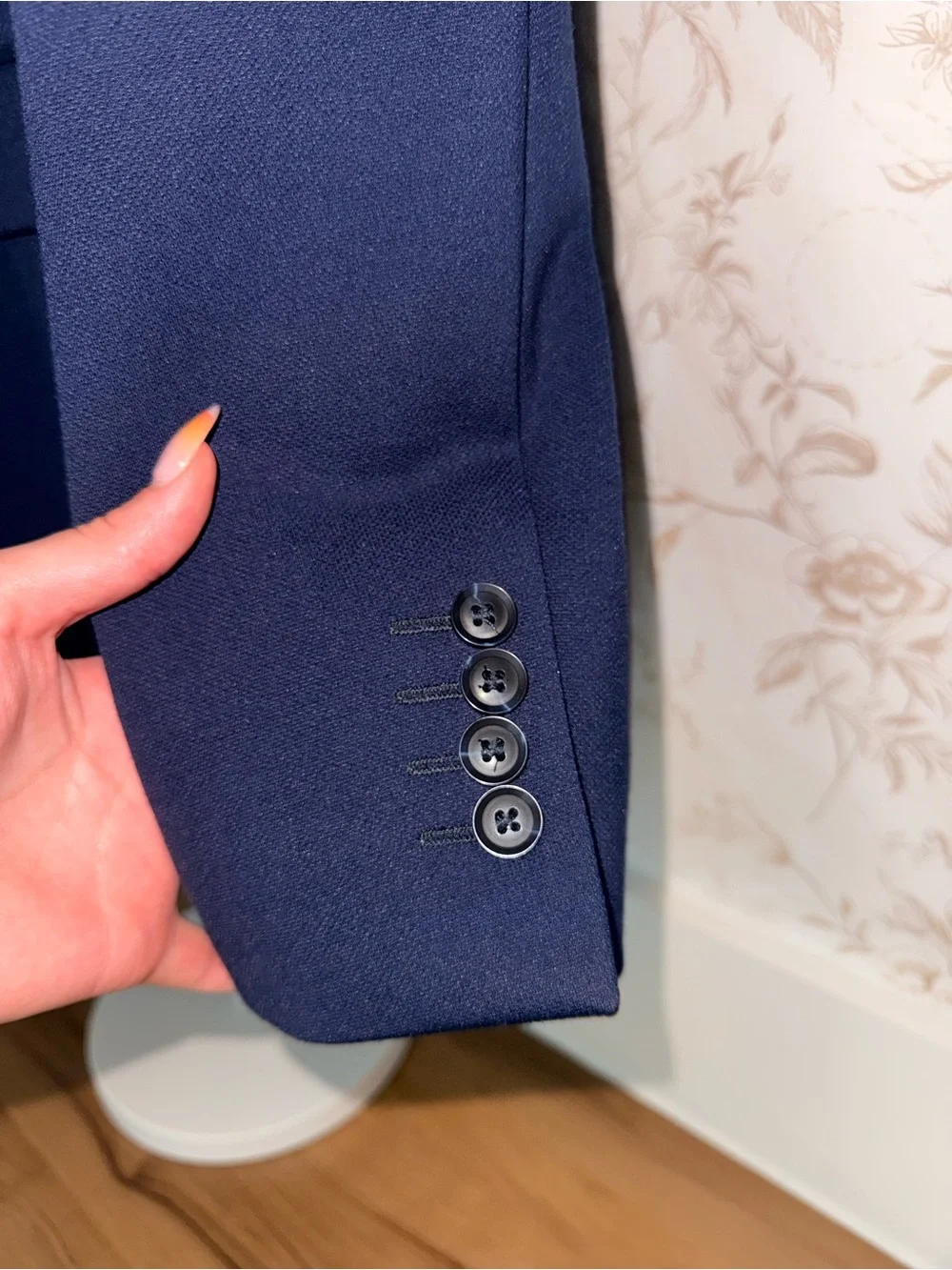 jf j.ferrar Navy Two-Button Sport Coat